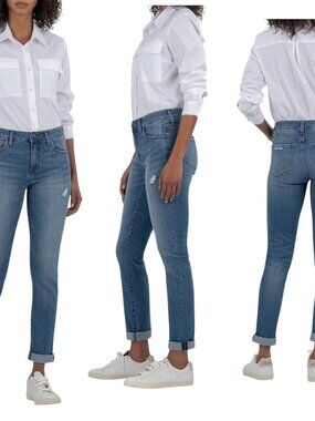 Kut from the Kloth Catherine Mid-Rise Boyfriend Jeans - Size 4